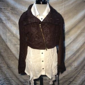 Japanese designer h.NAOTO bolero jacket NWT